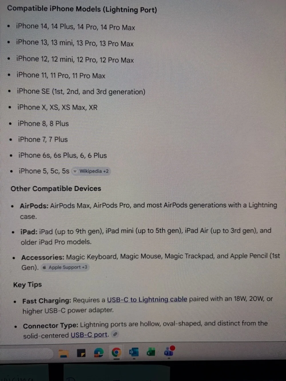Apple Lightening Cable with USB